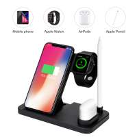 4 in 1 Fast Charging Wireless Charger Stand for Mobile Phone/AirPods/Apple Watch/Apple Pencil