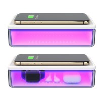 2 IN 1 QI Wireless Charger for iPhone 11 Pro Max for Samsung UV Disinfection Box for Face Mask Mini Stuffs Sterilize Box